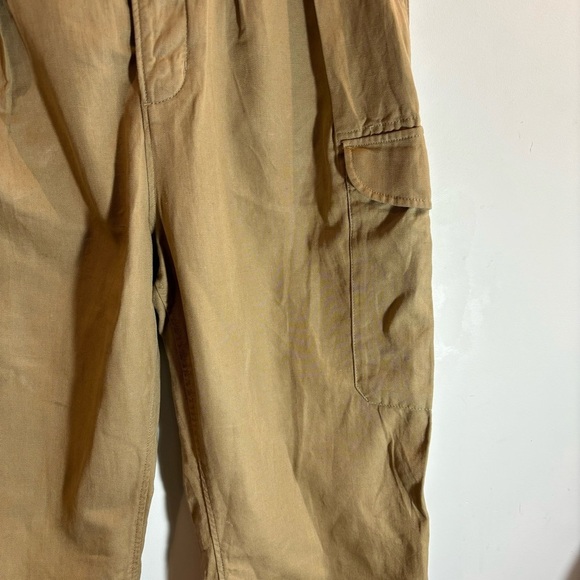 BANANA REPUBLIC Sz 14 Khaki Cargo Style Buckle Cinching Belt Twill Trousers - Picture 4 of 12